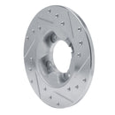 R1 81-85 Mazda GLC Front Left Drilled & Slotted Silver Brake Rotor
