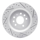R1 03-11 Cadillac Bls (Mexico) Rear Left Drilled & Slotted Geo-Carbon Rotor