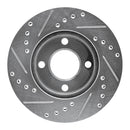 R1 90-91 Audi 90 Quattro Front Right Drilled & Slotted Silver Brake Rotor