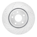 R1 16-25 Mazda CX-5 Front Left Drilled & Slotted Silver Brake Rotor