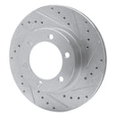 R1 95-04 Toyota 4Runner Front Right Drilled & Slotted Silver Brake Rotor