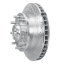 R1 93-95 Chevrolet G30 Front Right Drilled & Slotted Silver Brake Rotor