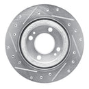 R1 16-24 Dodge Attitude Front Drilled & Slotted Silver Brake Rotor Set