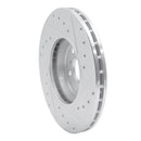 R1 90-93 Toyota Celica Front Left Drilled & Slotted Silver Brake Rotor