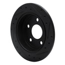 R1 97-05 Buick Century Rear Left Drilled & Slotted Black Brake Rotor