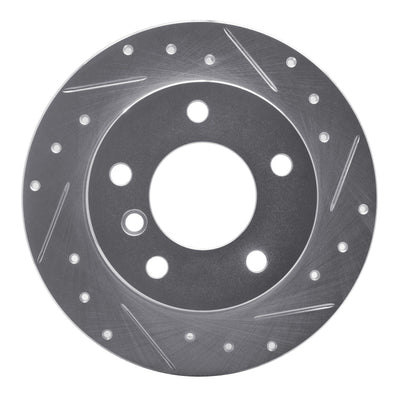 R1 96-02 BMW Z3 Rear Right Drilled & Slotted Silver Brake Rotor