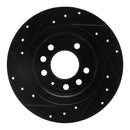 R1 85-92 Chevrolet Camaro Rear Right Drilled & Slotted Black Brake Rotor