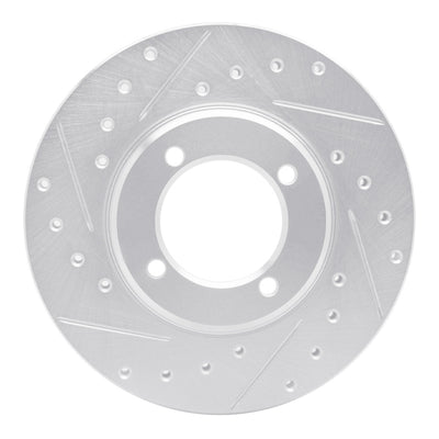 R1 81-82 Toyota Cressida Front Left Drilled & Slotted Silver Brake Rotor