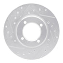 R1 81-82 Toyota Cressida Front Left Drilled & Slotted Silver Brake Rotor