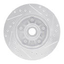 R1 98-02 Ford Ranger (USA/Canada) Front Left Drilled & Slotted Silver Brake Rotor