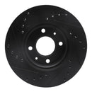 R1 12-25 Dodge Attitude (Mexico) Front and Rear Drilled & Slotted Black Rotor Kit
