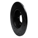 R1 14-19 Fiat 500L Rear Right Drilled & Slotted Black Brake Rotor