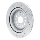 R1 19-25 Ram 1500 Rear Right Drilled & Slotted Silver Brake Rotor
