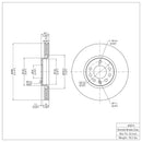 DFC 04-08 Chevrolet Zafira Front Rotors w/4000 HybriDynamic Brake Pads w/Hardware
