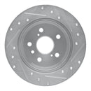 R1 07-12 Lexus ES350 Front & Rear Drilled & Slotted Silver Brake Rotor Set