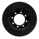 R1 12-25 Ford F-250 Super Duty Front Drilled & Slotted Black Brake Rotor Set