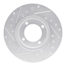 R1 81-82 Toyota Cressida Front Right Drilled & Slotted Silver Brake Rotor