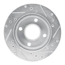 R1 81-94 Ford Escort Front Left Drilled & Slotted Silver Brake Rotor