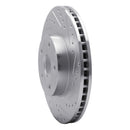 R1 92-97 Subaru SVX Front Right Drilled & Slotted Silver Brake Rotor