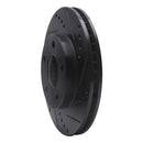 R1 97-05 Chevrolet Classic Front Right Drilled & Slotted Black Brake Rotor