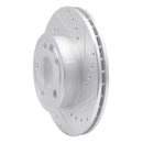 R1 92-95 Volkswagen EuroVan Front Right Drilled & Slotted Silver Brake Rotor