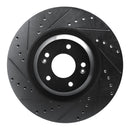 R1 19-22 Hyundai Veloster N Front & Rear Drilled & Slotted Black Brake Rotor Set