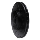 R1 12-18 Ford C-MAX Front Right Drilled & Slotted Black Brake Rotor