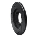 R1 84-87 Isuzu Pickup Front Right Drilled & Slotted Black Brake Rotor