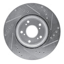 R1 12-16 Honda CR-V Front Drilled & Slotted Silver Brake Rotor Set