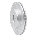 R1 93-02 Mercury Villager Front Right Drilled & Slotted Silver Brake Rotor