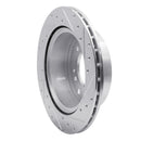 R1 07-09 Kia SORENTO Rear Left Drilled & Slotted Silver Brake Rotor