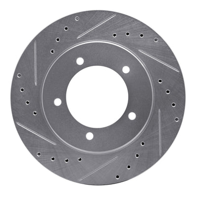 R1 99-08 Chevrolet Tracker Front Left Drilled & Slotted Silver Brake Rotor