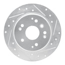 R1 99-11 Acura TL Rear Drilled & Slotted Silver Brake Rotor Set