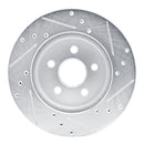 R1 88-88 Pontiac Fiero Front Left Rear Left Drilled & Slotted Silver Brake Rotor