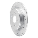 R1 17-25 Honda CR-V Front & Rear Drilled & Slotted Silver Brake Rotor Set