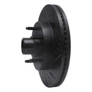 R1 04-06 Ford E-150 Front Right Drilled & Slotted Black Brake Rotor