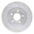 R1 11-16 Buick LaCrosse Front Left Drilled & Slotted Silver Brake Rotor