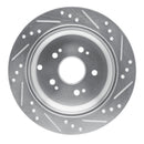 R1 05-18 Acura RDX Rear Left Drilled & Slotted Silver Brake Rotor