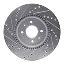 R1 12-23 Hyundai ACCENT Front Right Drilled & Slotted Silver Brake Rotor