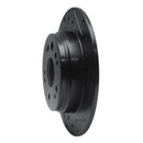 R1 02-04 Honda CR-V Rear Right Drilled & Slotted Black Brake Rotor