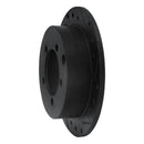 R1 97-04 Mitsubishi DIAMANTE Rear Right Drilled & Slotted Black Brake Rotor