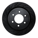 R1 18-21 Ford F-150 Front & Rear Drilled & Slotted Black Brake Rotor Set