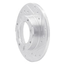 R1 76-81 Honda Accord Hatchback Front Right Drilled & Slotted Silver Brake Rotor