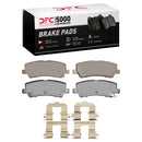 DFC 15-21 Ford Mustang Rear Drilled & Slotted Geoperformance Rotors 5000 Advanced Pads w/Hardware