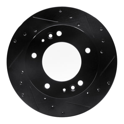 R1 95-02 Kia Sportage (USA/Canada) Front Right Drilled & Slotted Black Brake Rotor