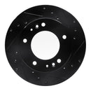R1 95-02 Kia Sportage (USA/Canada) Front Right Drilled & Slotted Black Brake Rotor