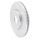 R1 14-19 Buick CASCADA Front Right Drilled & Slotted Silver Brake Rotor