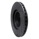 R1 10-12 Land Rover Range Rover Front Right Drilled & Slotted Black Brake Rotor