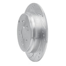 R1 05-18 Acura RDX Rear Left Drilled & Slotted Silver Brake Rotor