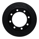 R1 80-93 Dodge W200 Front Right Drilled & Slotted Black Brake Rotor